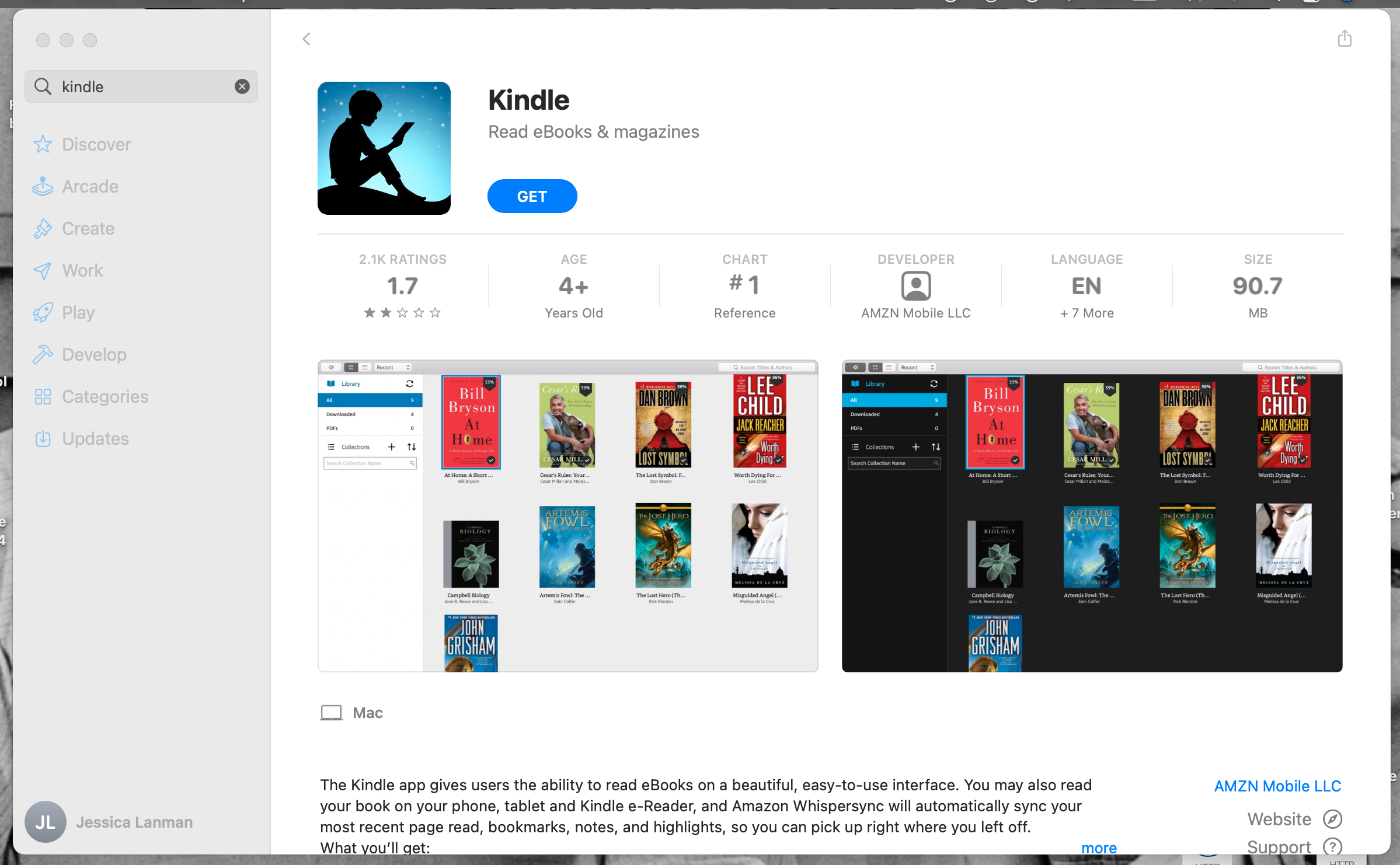 kindle books app for mac